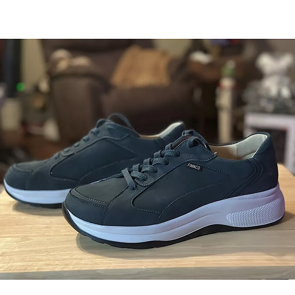 Finn Comfort Piccadilly NWOB Men’s Petrol Oil Blue Nubuck Leather 7.5 Org $405